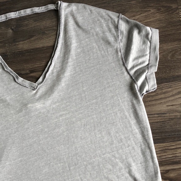 We The Free All Mine Tee Light Grey Oversized Boho Lightweight Short Sleeve - Picture 6 of 16
